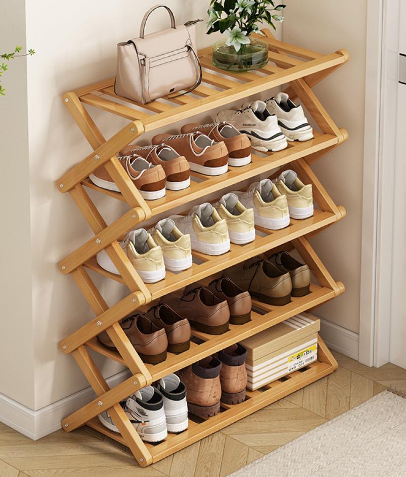 Five layers-90 long-cross shoe rack