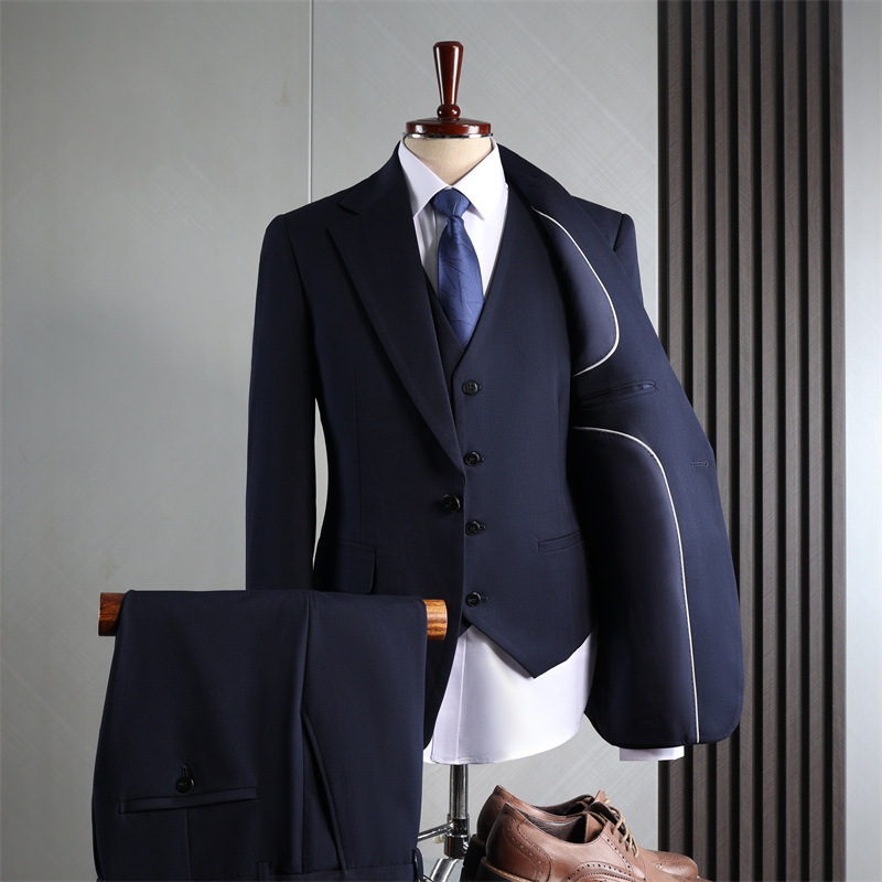 Navy blue (suit   vest   trousers)