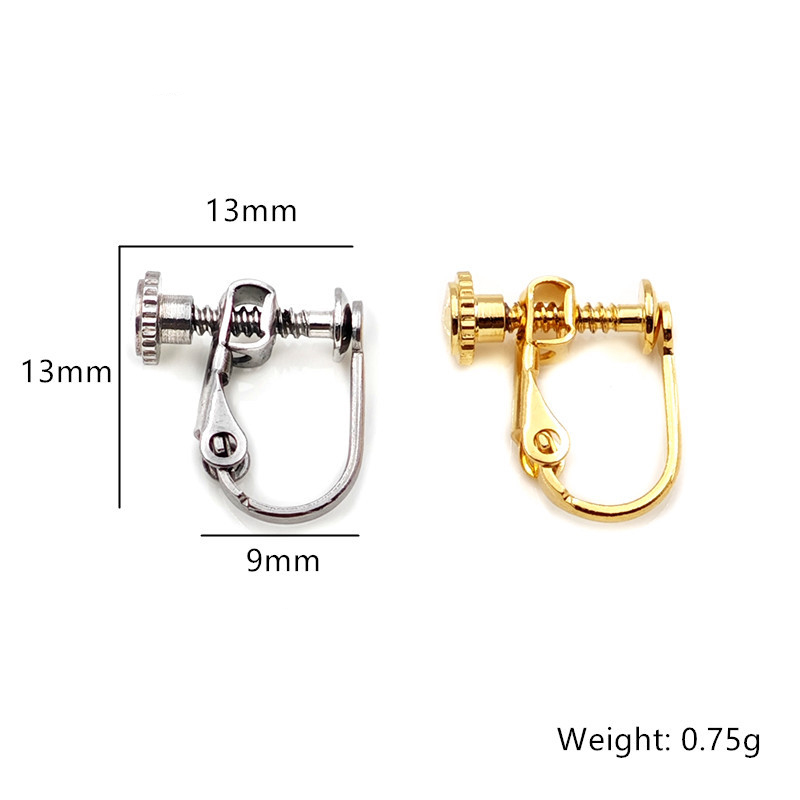 Screw ear clip without hanging ring original color