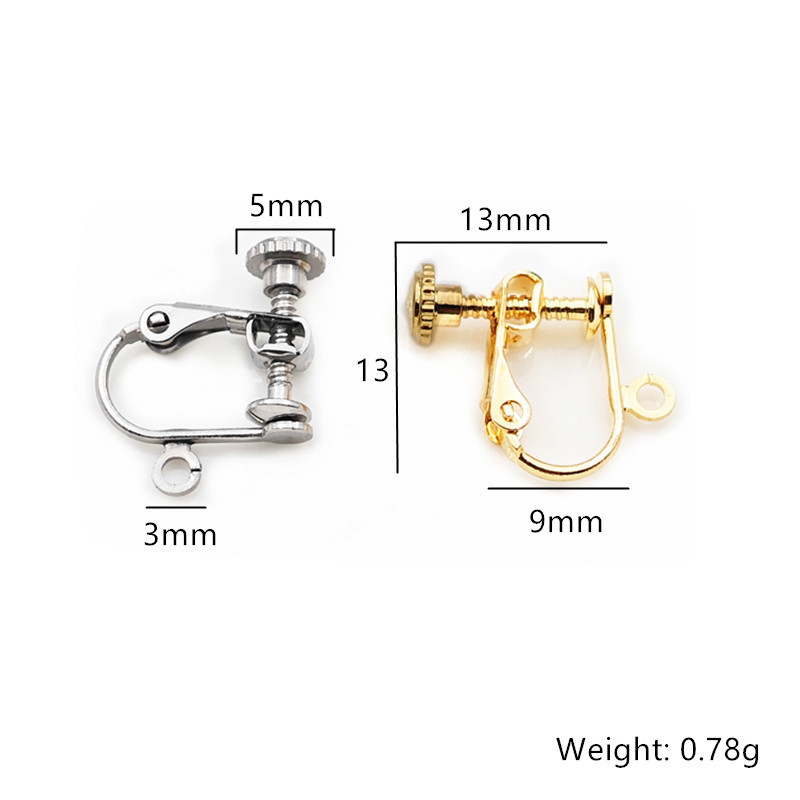 Screw ear clip with hanging ring original color