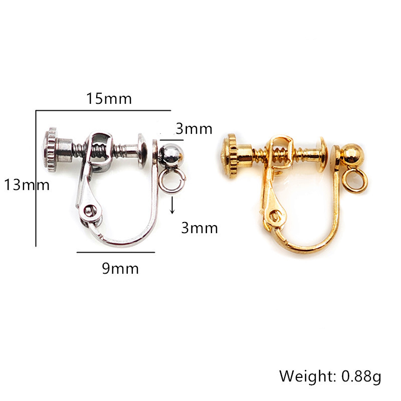 Screw ear clip welded 3mm bead parallel ring style
