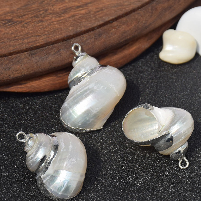 4:25-30x22-23mm(peeled green snail) silver edge