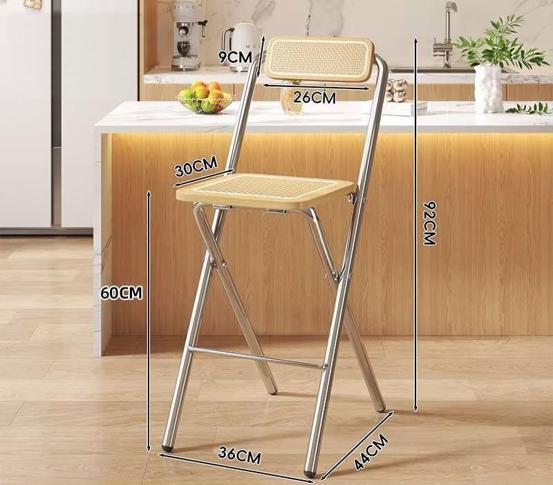 seat height 60cm  log color rattan style