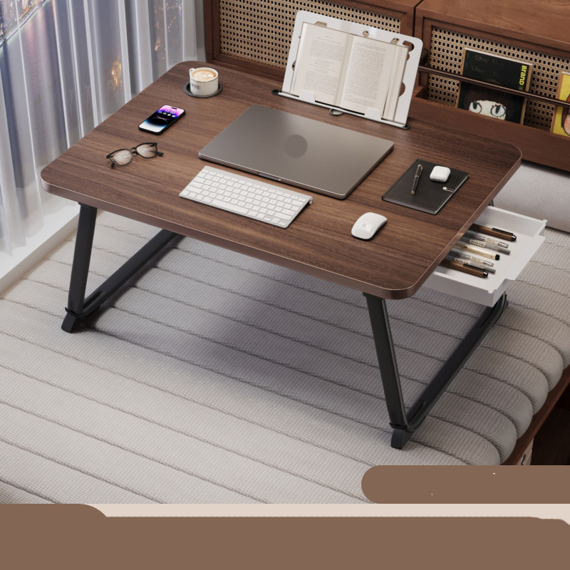 [walnut] card slot cup holder   drawer bookshelf 60*40*28cm