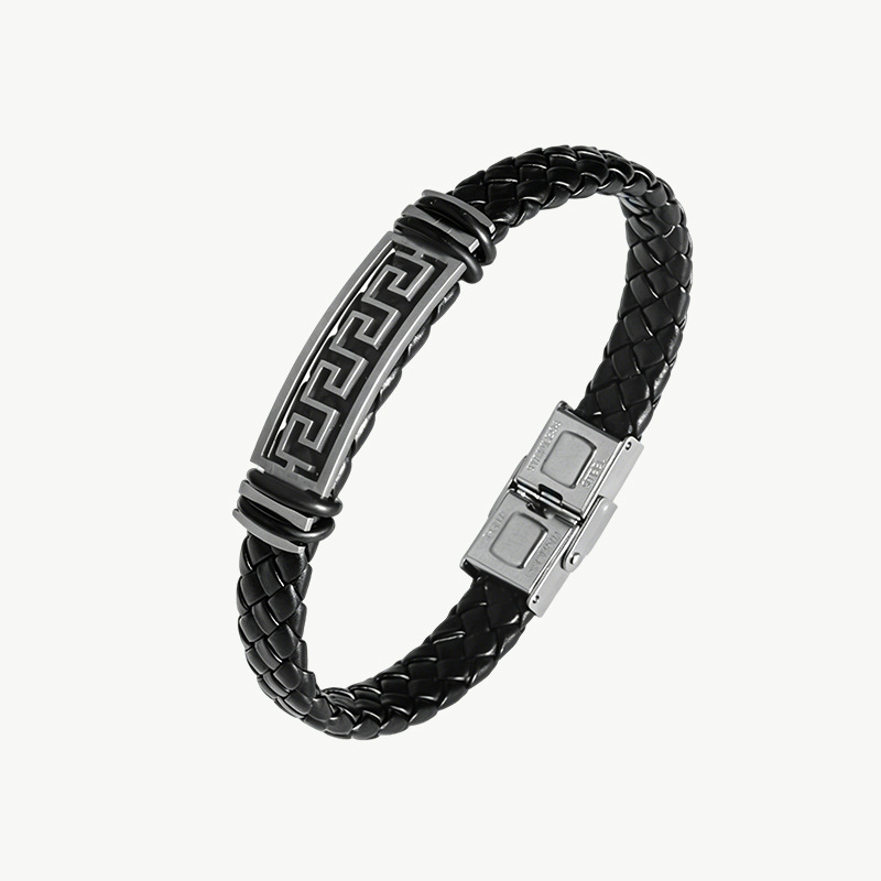 5:Great wall pattern leather bracelet 9inch