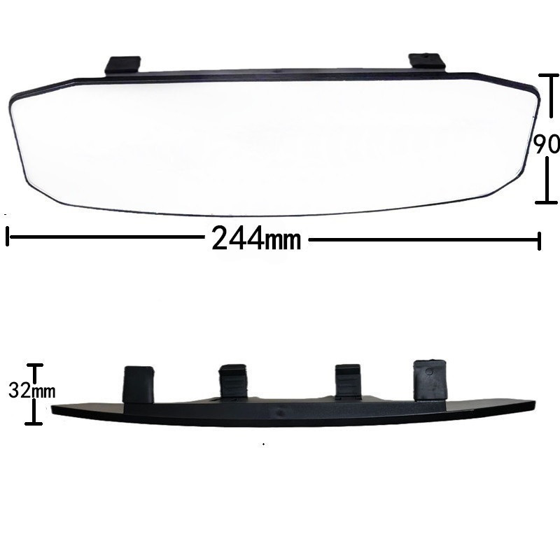 Real glass curved mirror small