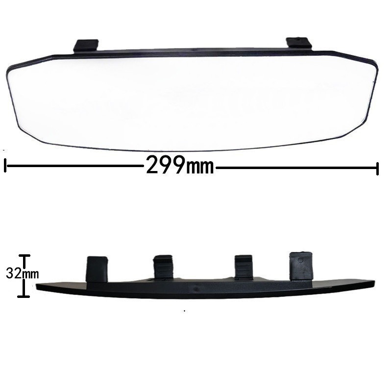 Real glass curved mirror large