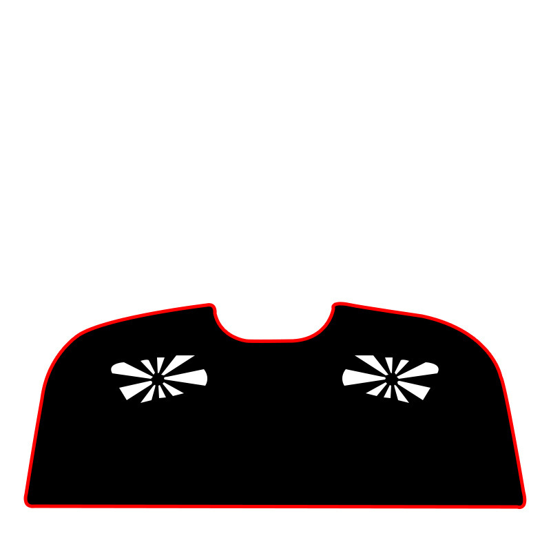 For 07-13 corolla single rear window with red edge
