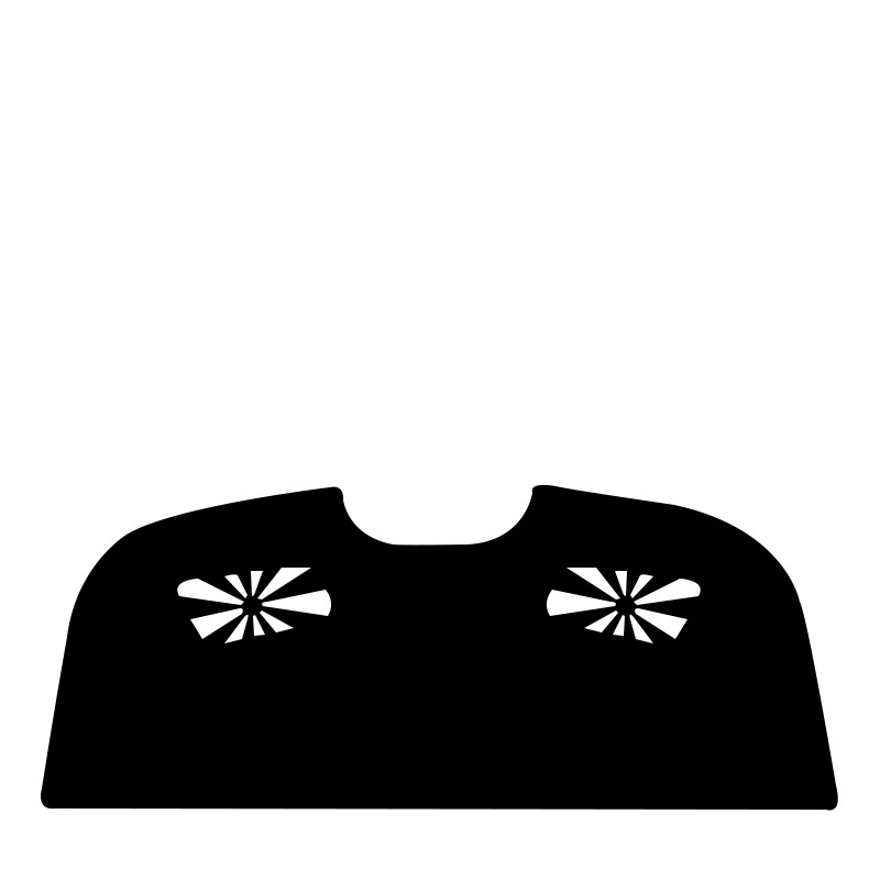 For 07-13 corolla single rear window black border