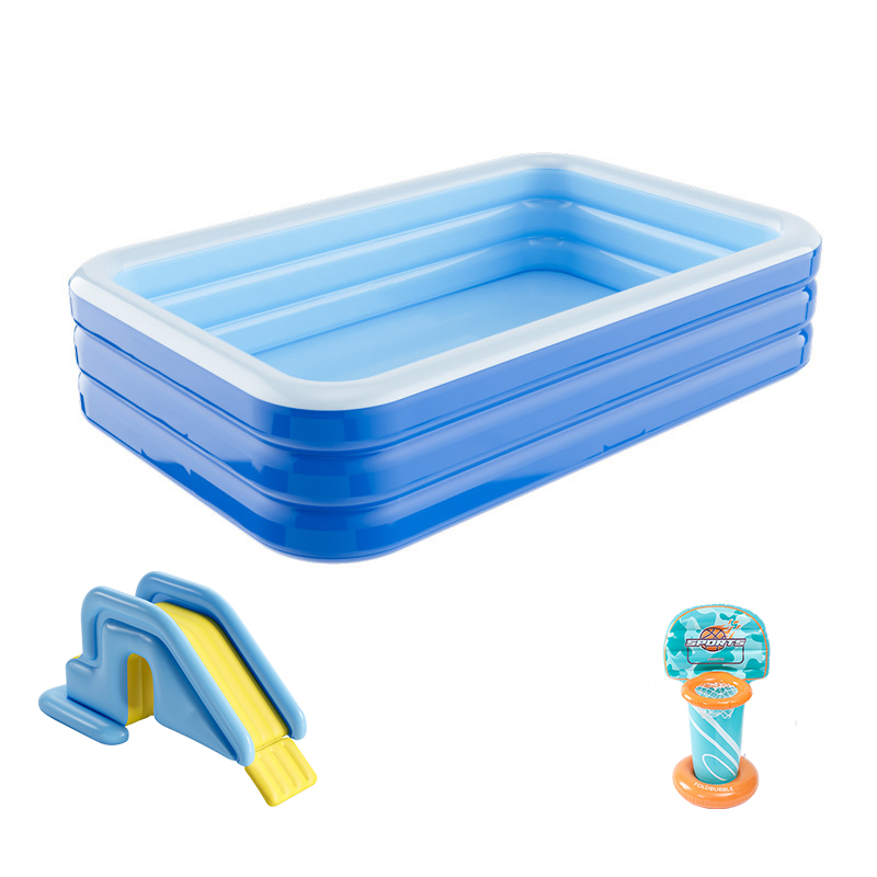 with basketball strand and slide