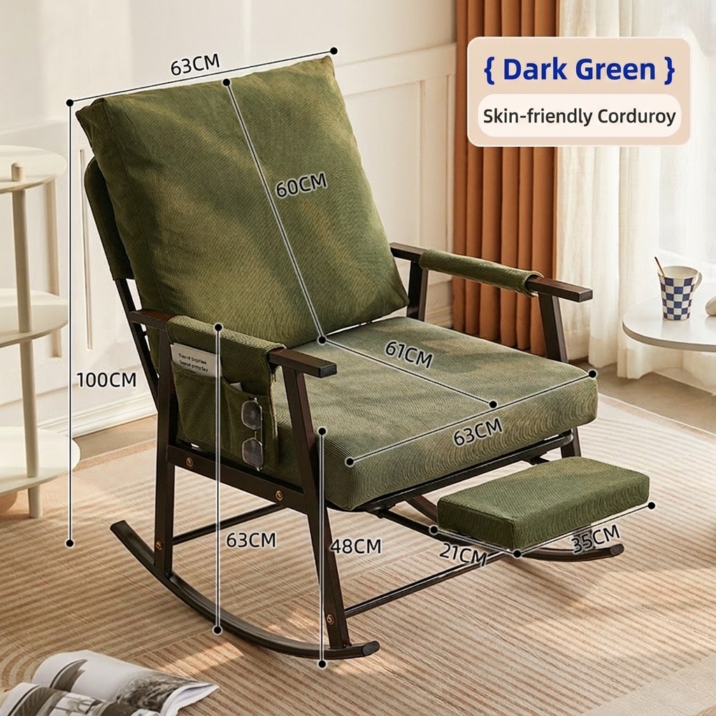 [dark green-corduroy] skin-friendly and comfortable