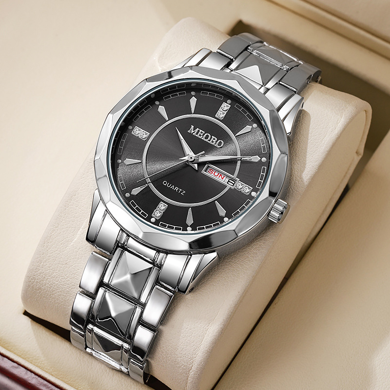 6:Silver black plate diamond surface