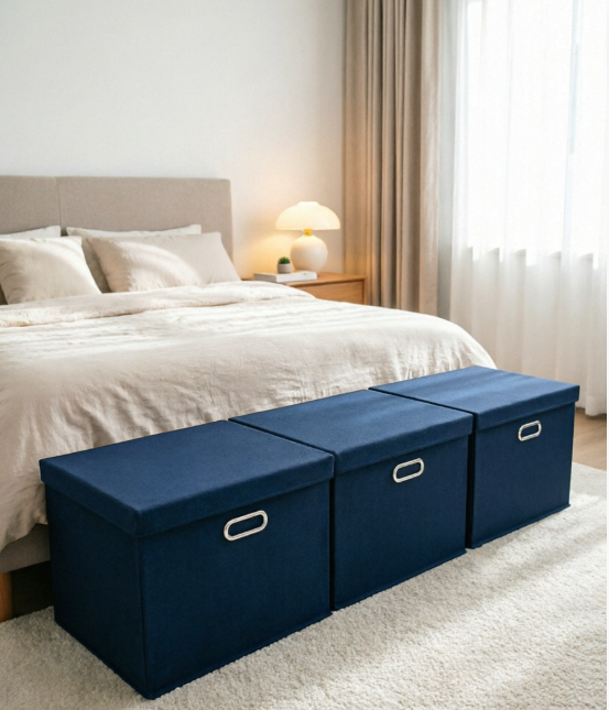 navy blue 3 pcs Medium size (40*30*25cm)