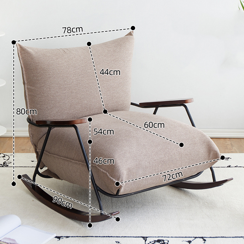 [rice brown-cotton and linen]-single chair