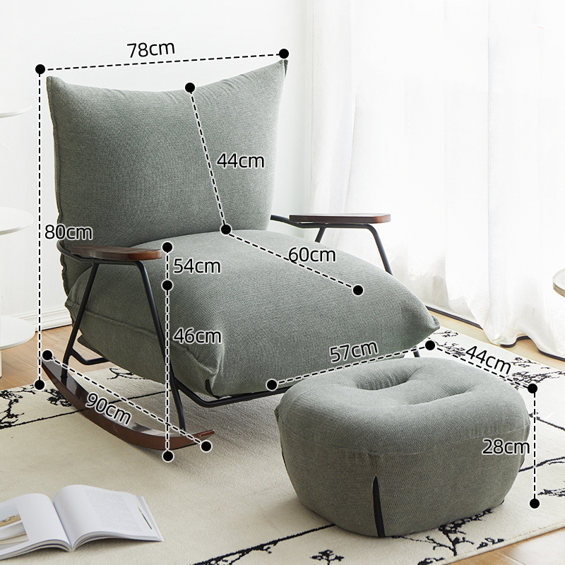 [light blue gray-cotton]-single chair pedal