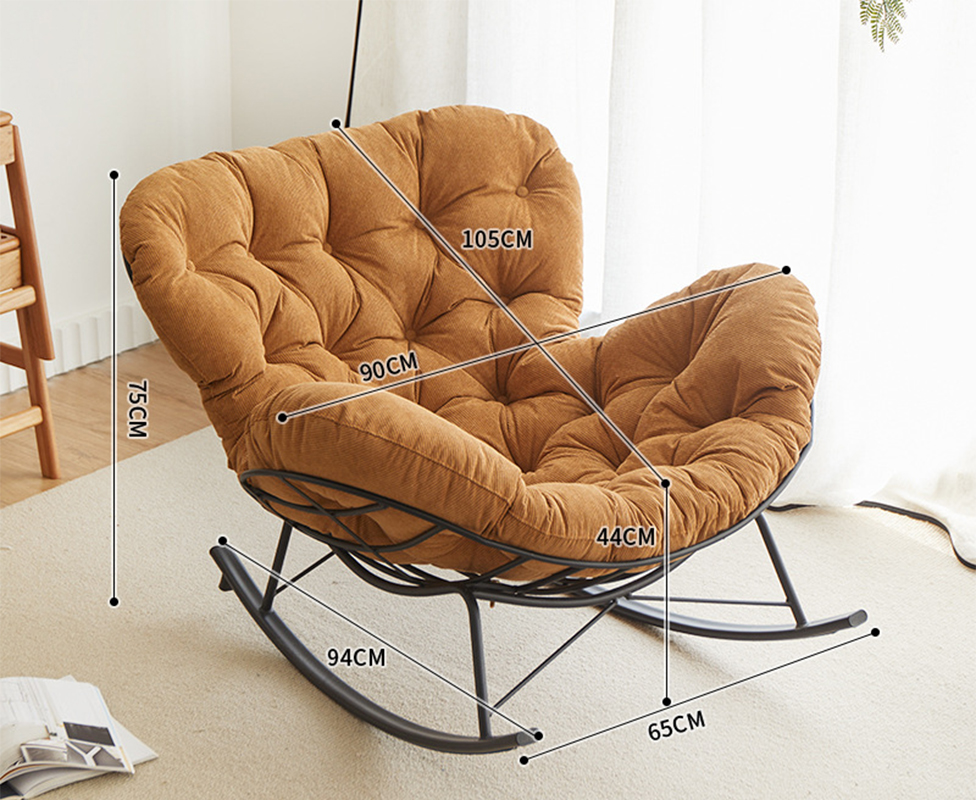 [imperial concubine orange-corduroy]-single chair