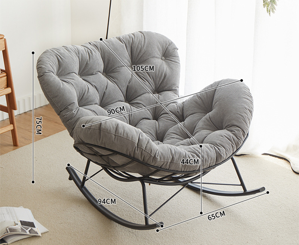 [light gray-corduroy]-single chair