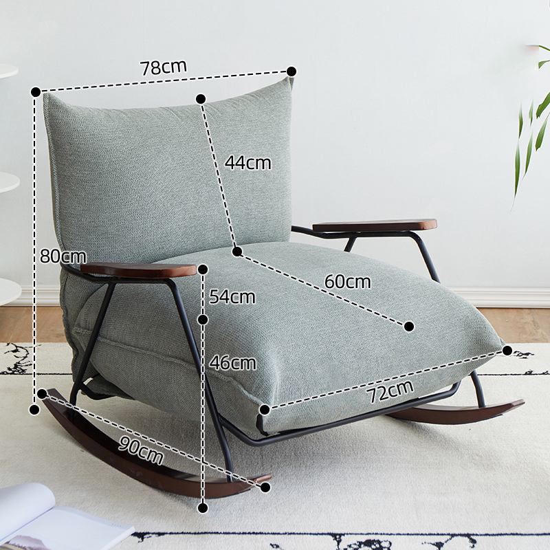 [light blue-cotton and linen]-single chair