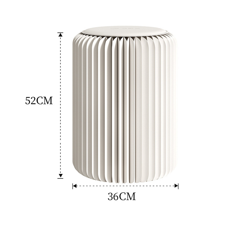 White, height 52cm, diameter 36cm, free leather cushion