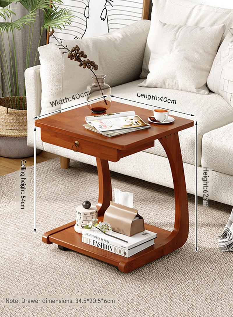 Qyhc-g22-40 mobile side table with drawer