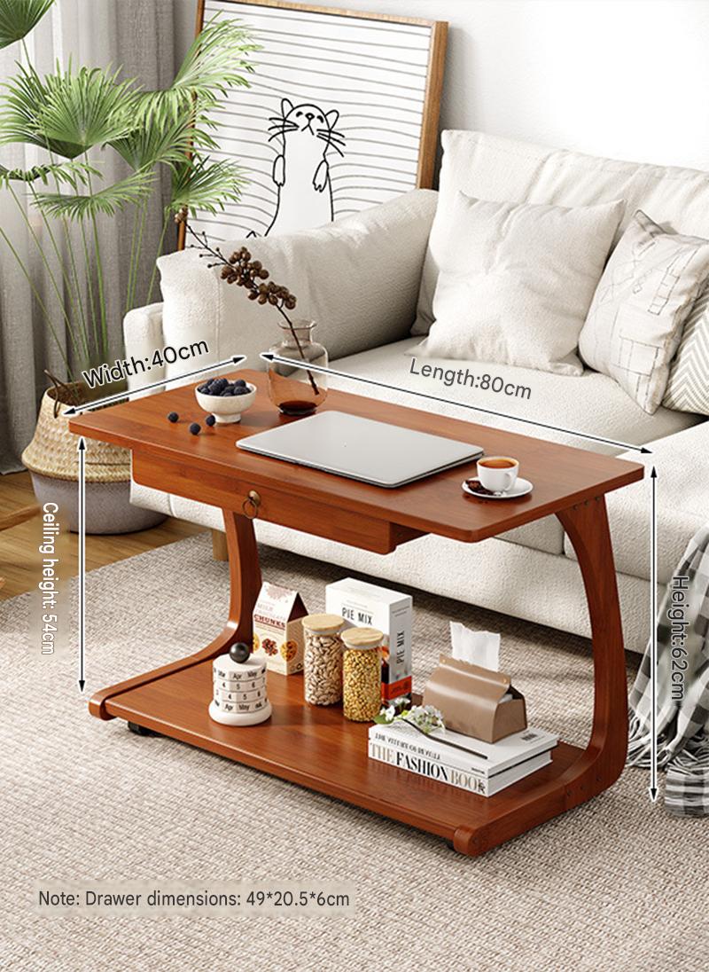 Qyhc-g25-80 movable side table with drawer