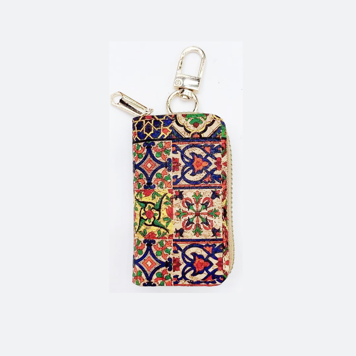 Car keychain pouch - red plaid
