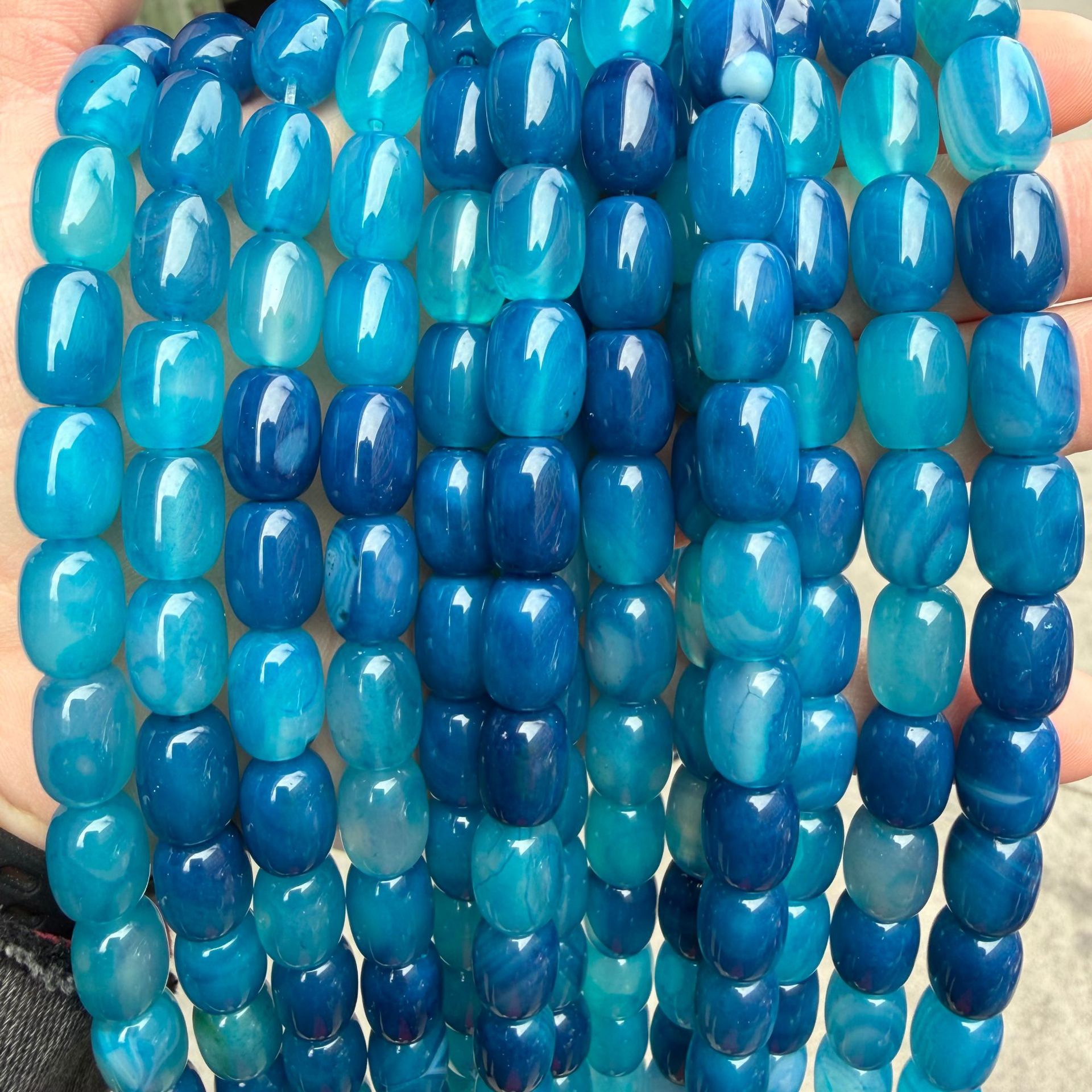 16:Deep water blue agate
