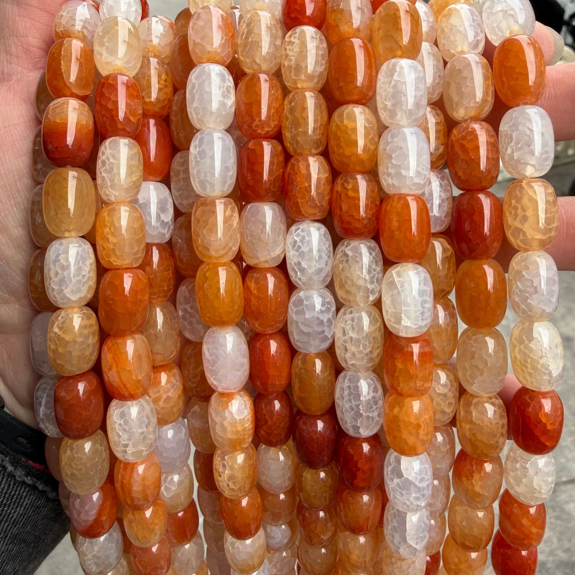 21:Orange crack agate