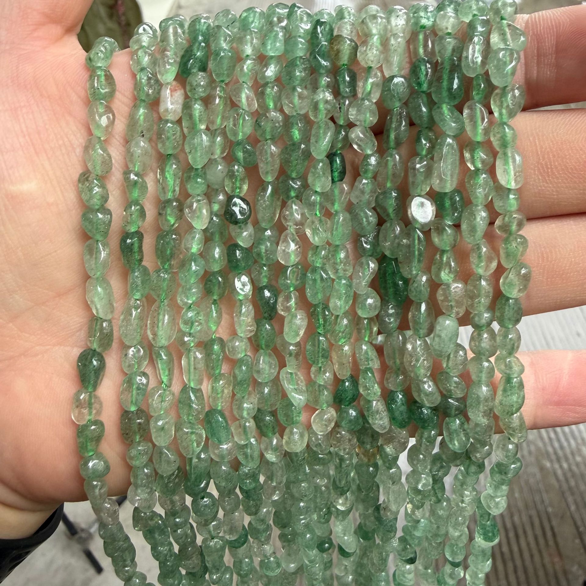 14 green Strawberry Quartz