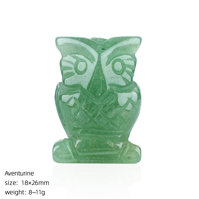 10:Green aventurine owl