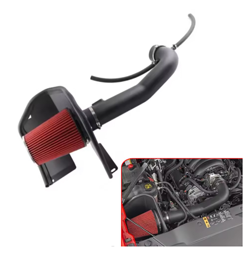 Red air filter black tube
