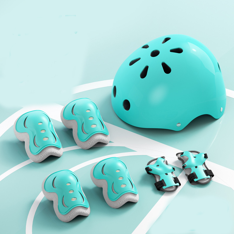 Fresh green [six-piece protective gear set   helmet]