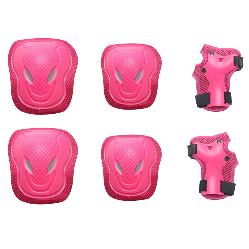 Rose red six-piece protective gear set