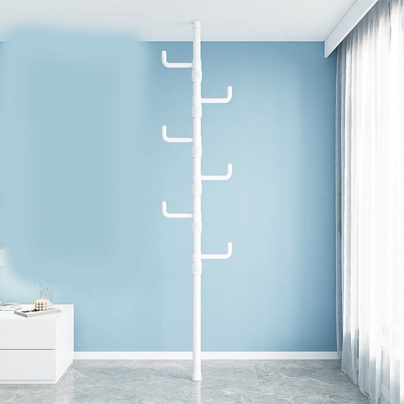 Frosted white single pole   8 hooks