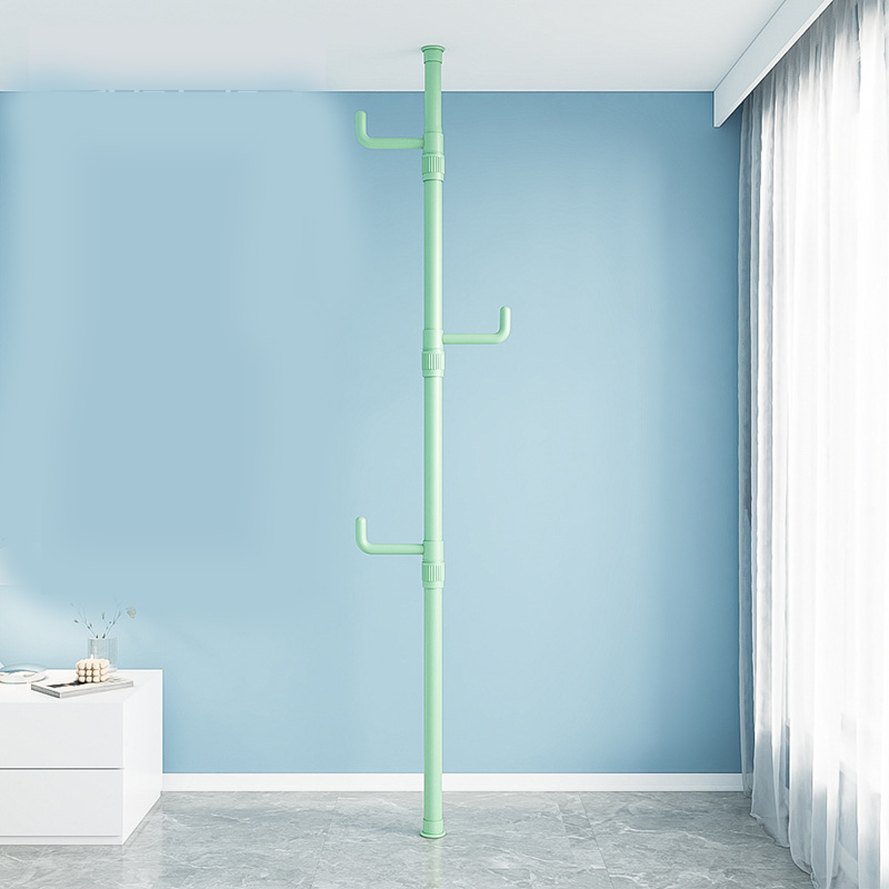 Green single pole   3 hooks