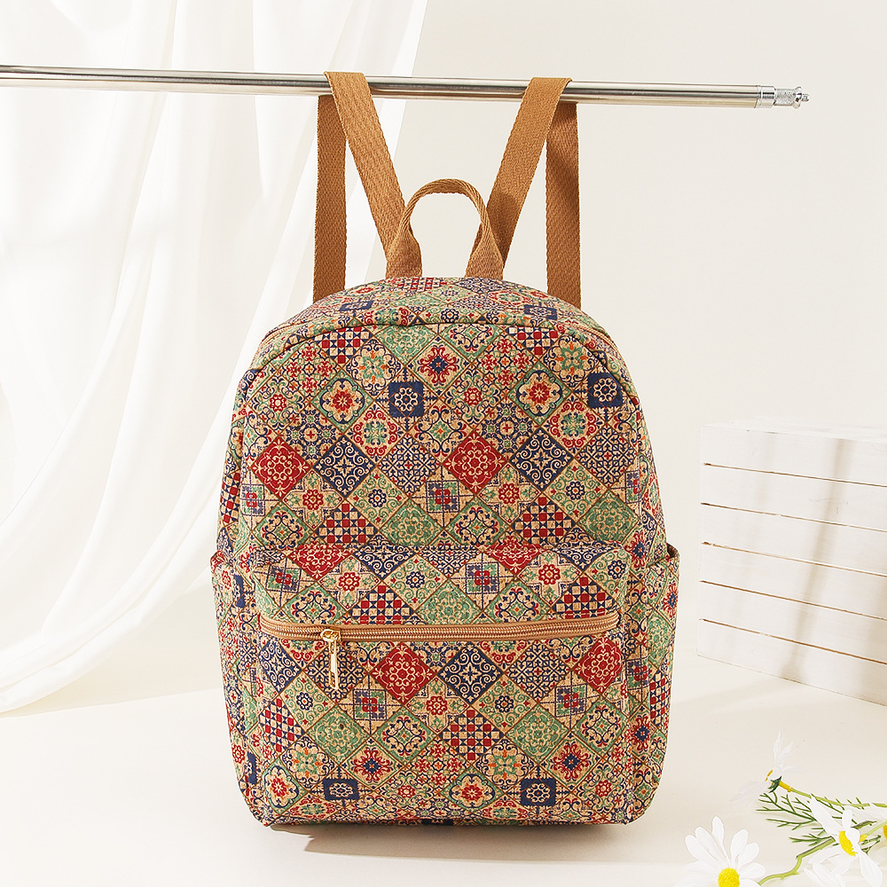 Diamond pattern backpack
