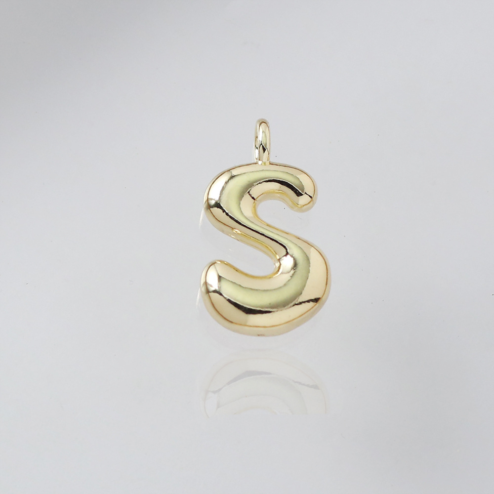 19:Letter pendant-s (gold)