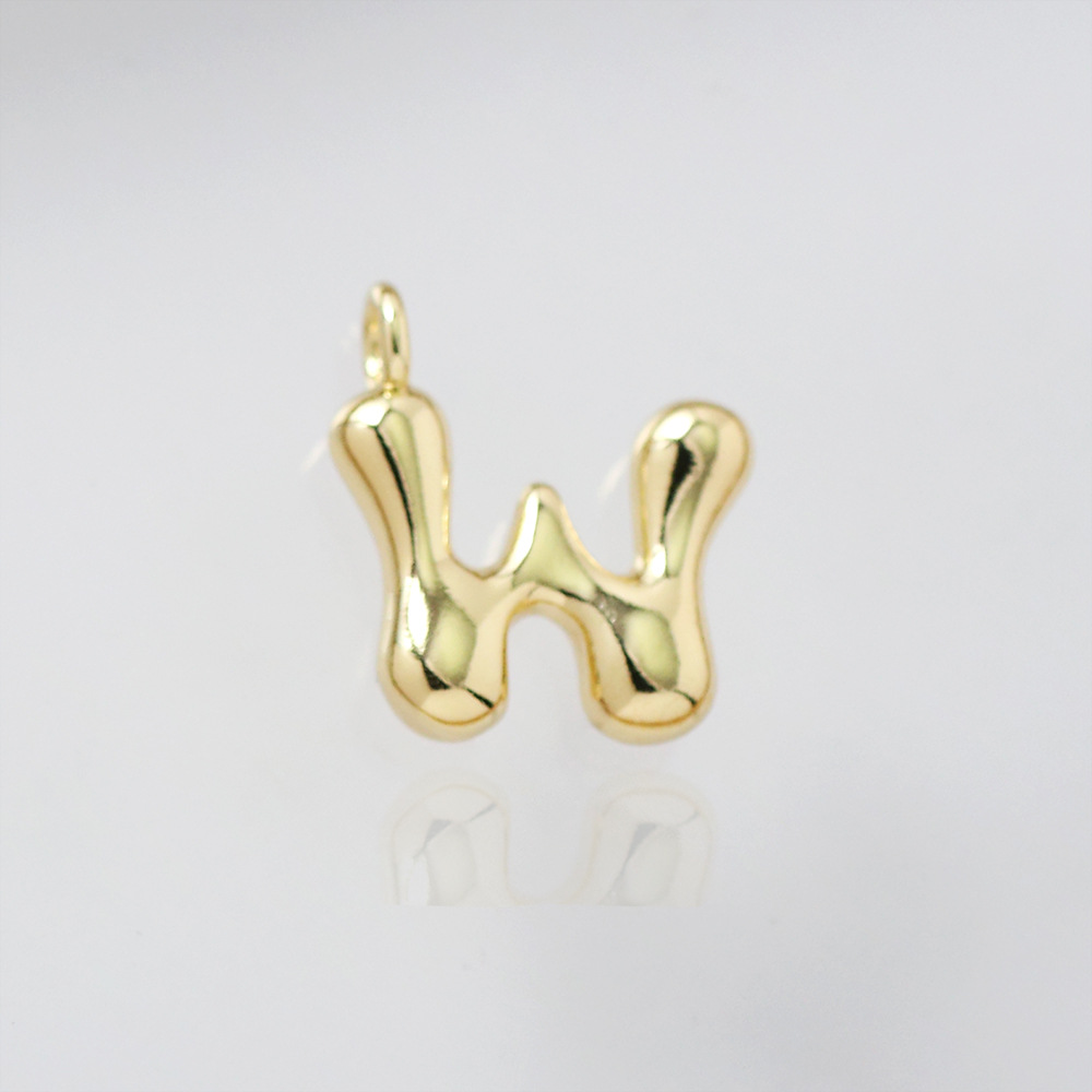 23:Letter pendant-w (gold)
