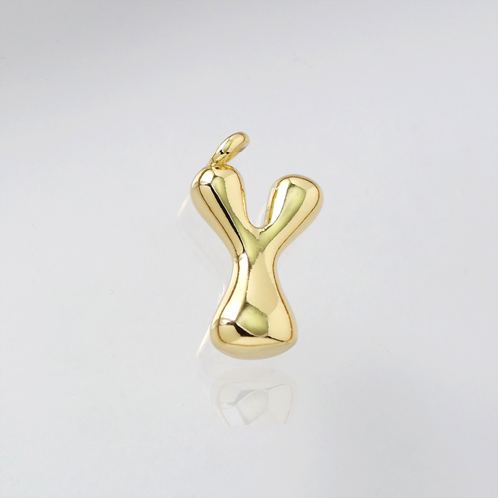 25:Letter pendant-y (gold)
