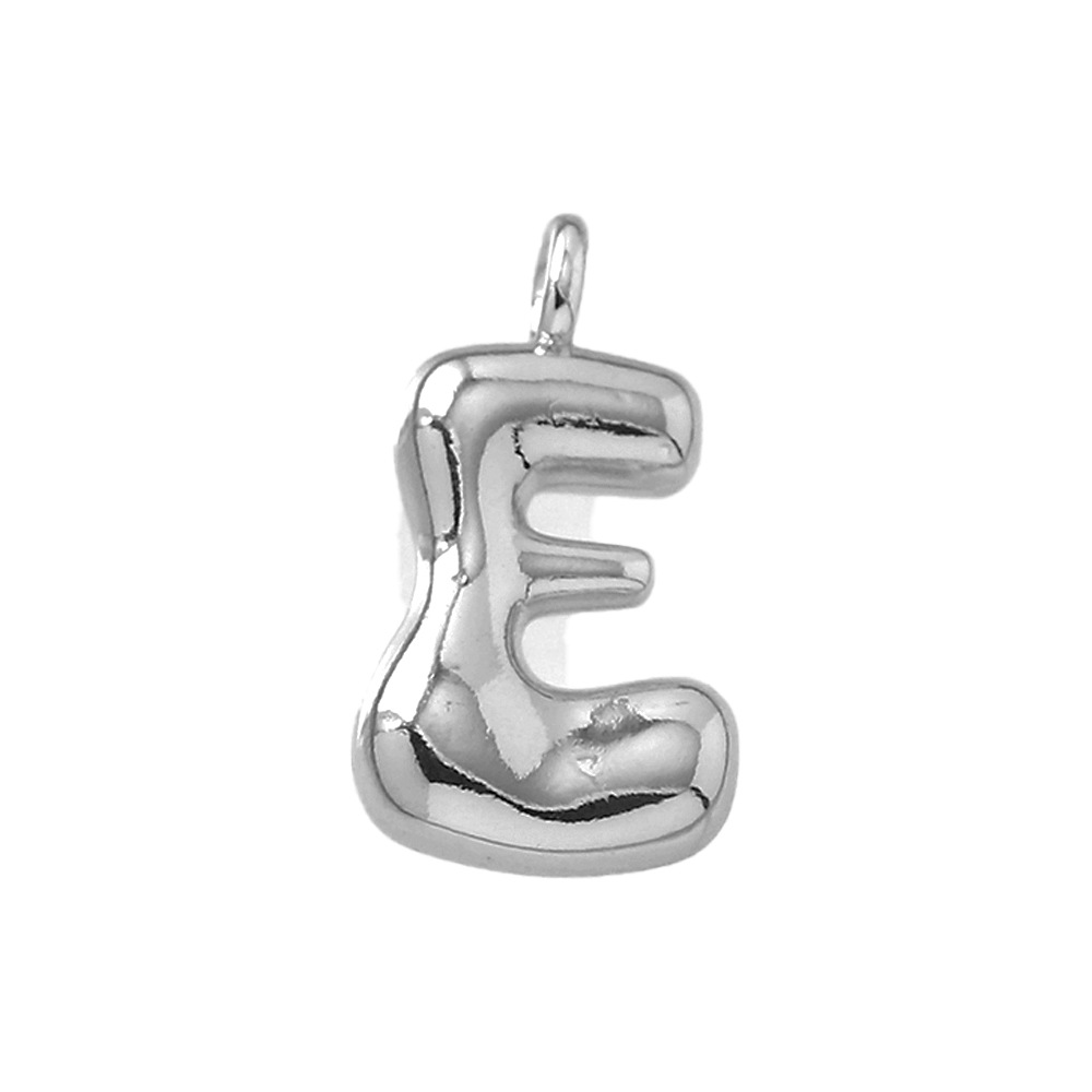 31:Letter pendant-e (silver)