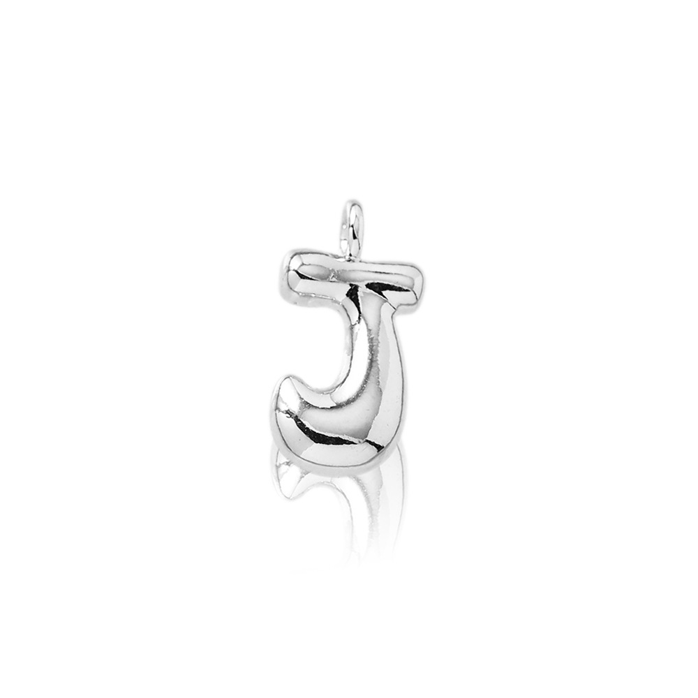 36:Letter pendant-j (silver)