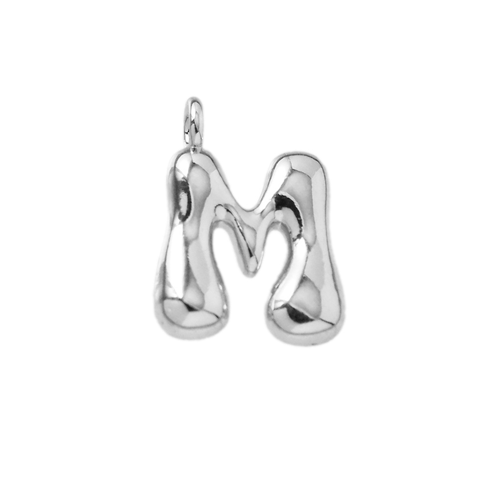 39:Letter pendant-m (silver)