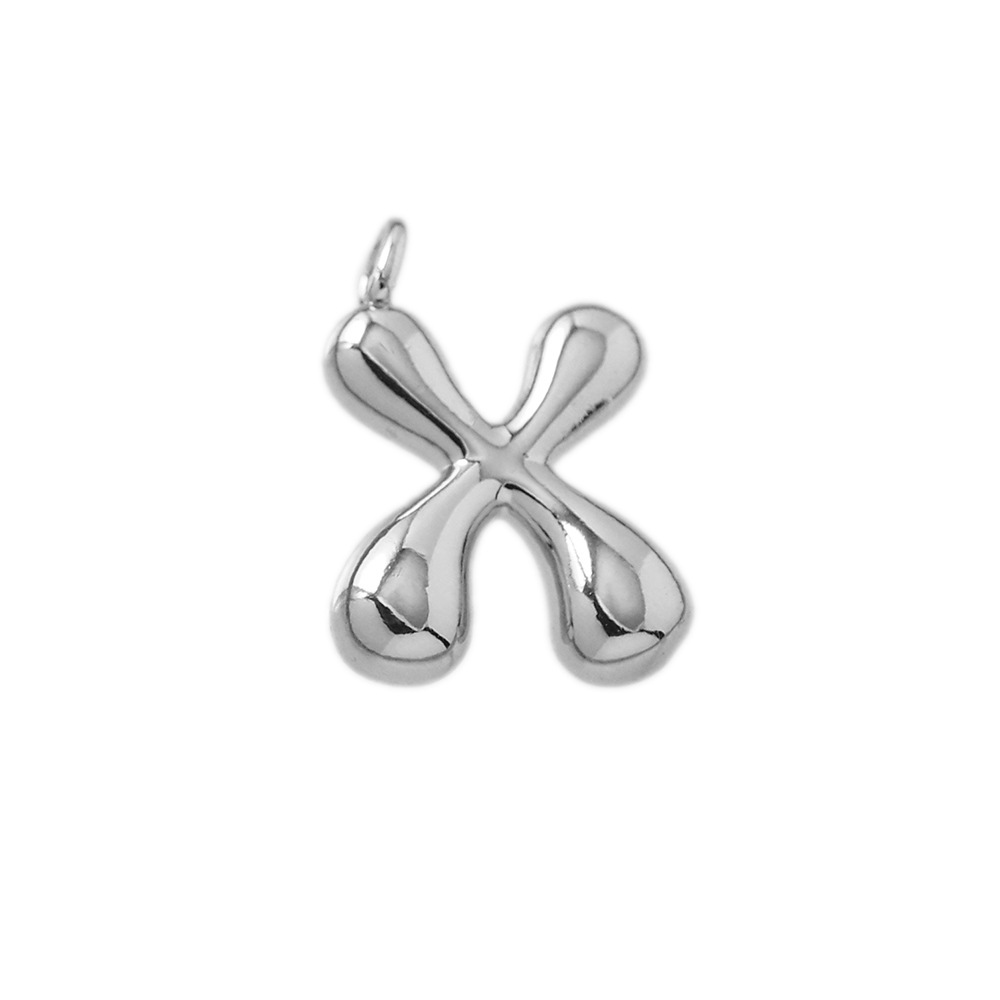 50:Letter pendant-x (silver)