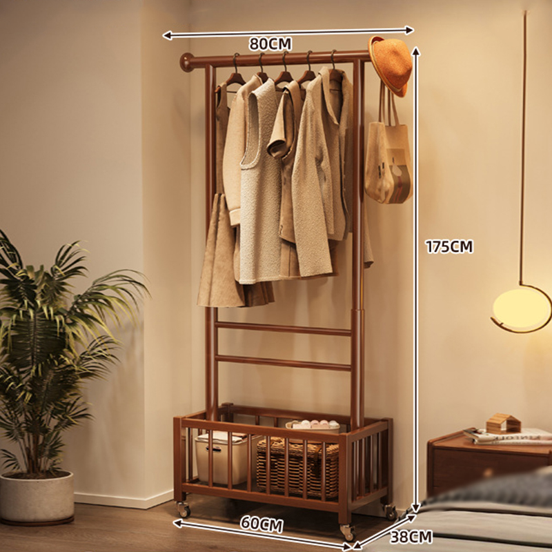 Coat rack 60 walnut color-with wheels