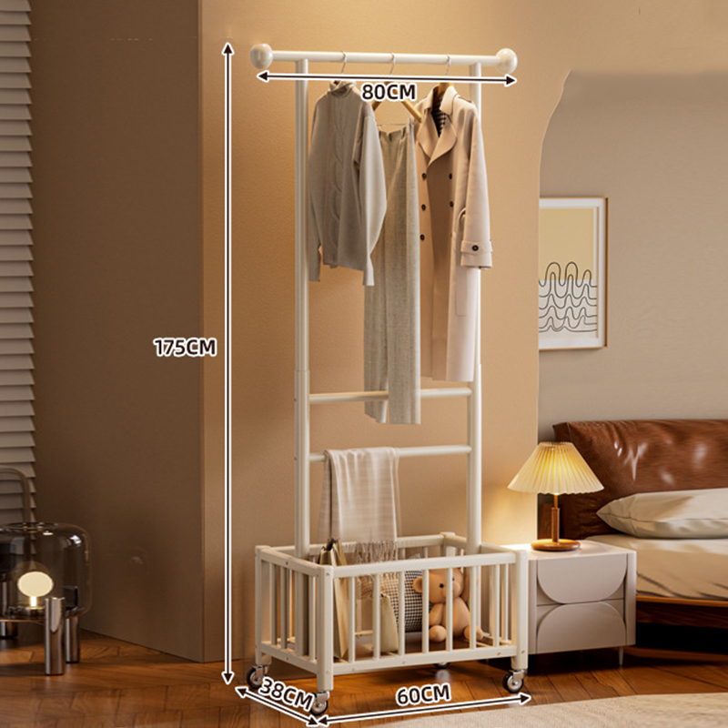 Coat rack 60 white-wheeled version