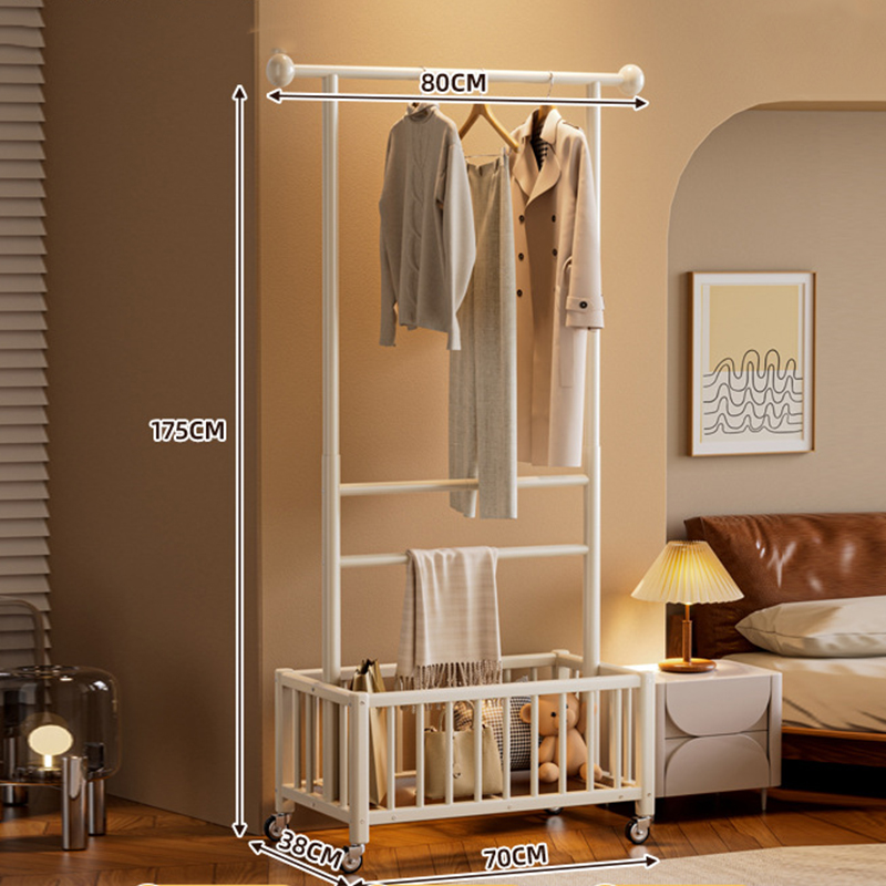 Coat rack 70 white-wheeled version