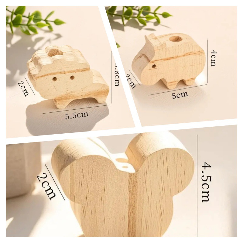 Diffusing wood: little lion   little hippopotamus   mickey