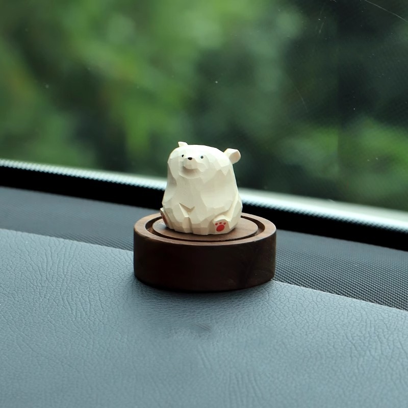 White bear   round base
