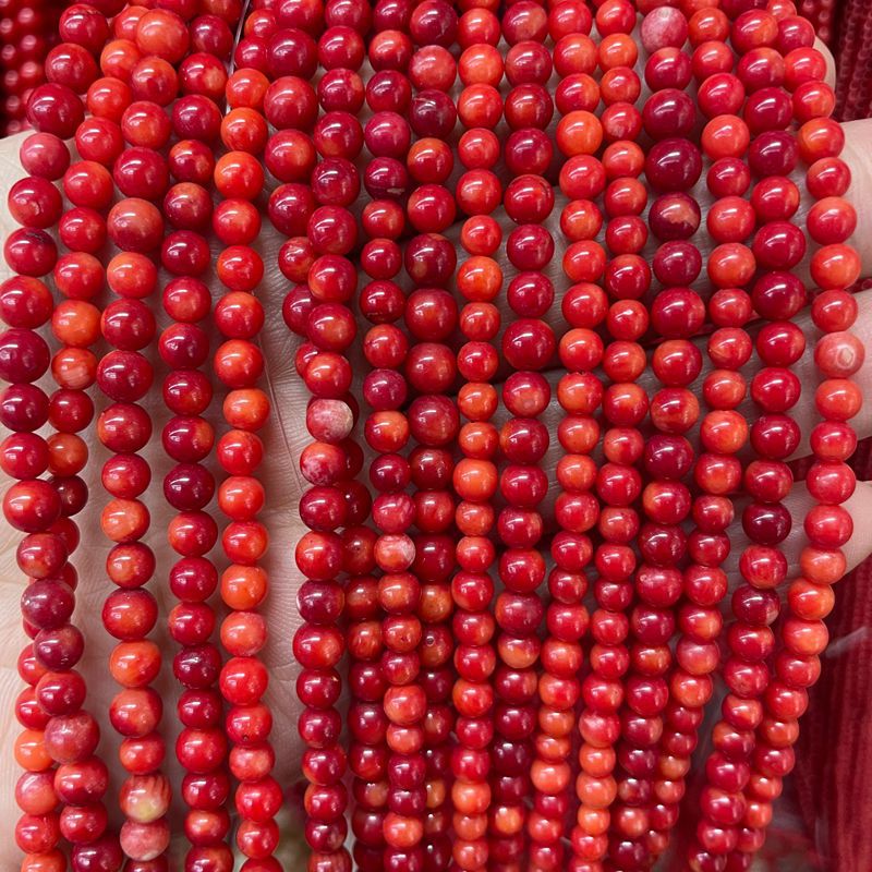 8:Dyed red coral [about 4.5mm]