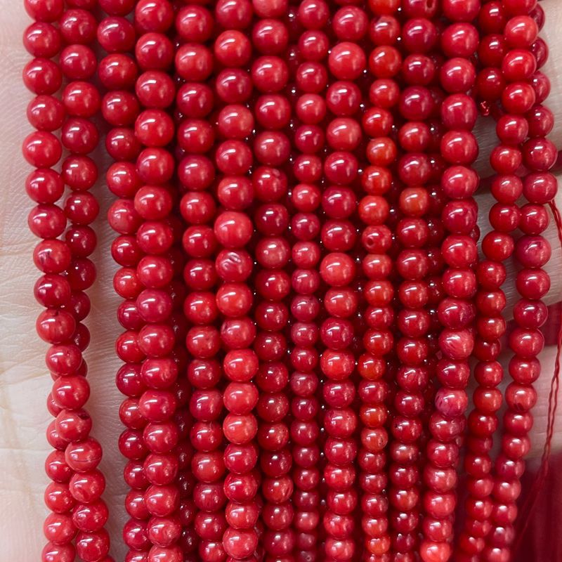 9:Dyed red coral [about 4.8-5mm]